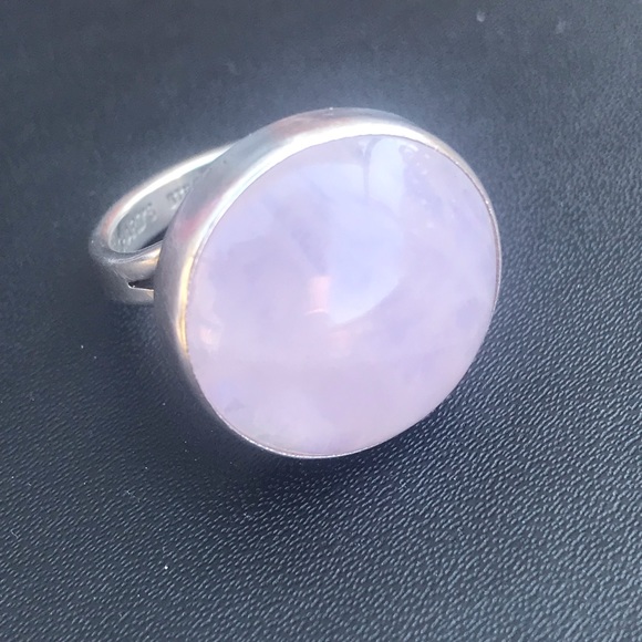 richards Jewelry - Vintage Rose Quartz Sterling Silver Ring